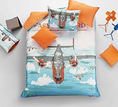 (except for the twin size which only includes one pillow case) discover all our airplane duvet covers models on our airplane bedding set collection. Yoyomall Kids 100 Cotton Aircraft Duvet Cover Set Orange Airplane Sheet Set Super Soft Bedding Set For Boys Full Queen Size Queen Buy Online In Bahamas At Bahamas Desertcart Com Productid 29565761
