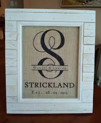 Burlap Monogram Monogrammed Gifts Personalized Wedding Gift For Couple Gift For Bride Wedding Gift Last Name Establish Monogram Wedding Gift Wedding Gifts Monogram Wedding