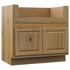 Tall trimmable slab header (false front). Hampton Bay Hampton Assembled 36x34 5x24 In Farmhouse Apron Front Sink Base Kitchen Cabinet In Natural Hickory Ksbd36 Nhk The Home Depot