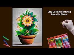 Flower Drawing By Oil Pastel Step By Step Flower Drawing Mix Media Youtube Oil Pastel Oil Pastel Crayons Oil Pastel Colours