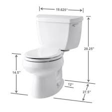Kohler Wellworth Classic 2 Piece 1 28 Gpf Single Flush Round Front Toilet With Class Five Flush Technology In White K 3577 0 The Home Depot Kohler Cimarron Toilet Cimarron