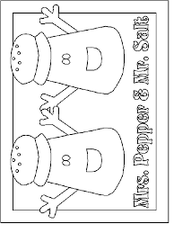 Salt and pepper coloring sheet. Pin On Coloring