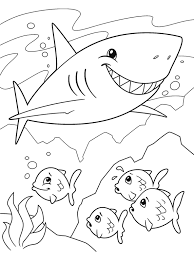 Types of sharks drawing to color. Shark Coloring Page Crayola Com