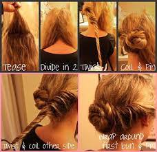 Coiled Bun Hair Styles Hair Hair Makeup