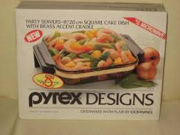 Vintage 1989 Pyrex Designs Ovenware With Flair By Corning Party Servers 8 Inch 20 Cm Square Cake Dish Casserole Baking Di Baked Dishes Cake Dish Square Cakes