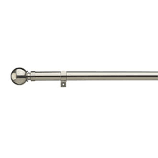 These poles have a timeless feel to them, and will make a bold statement in any room they go in. Universal Metal Eyelet Curtain Pole Satin Steel 28mm X 2 4m Curtain Poles Screwfix Com