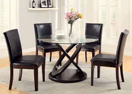 Furniture Of America 5 Pc Antenna Round Dining Table Set Round Dining Table Sets Glass Round Dining Table Glass Dining Table