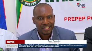 Rony Augustin, Porte parole PREPEP prezante yon dokiman pwopozisyon pou  retire Ayiti nan kriz