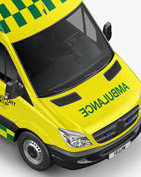 Download Van Ambulance Mockup Half Side View High Angle Shot In Vehicle Mockups On Yellow Images Object Mockups Yellowimages Mockups