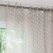 Tenda In Lino A Pois Beige Belas Cortinas Cortinas Cortinas Para Quarto