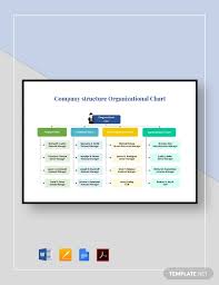 Company Structure Organizational Chart Template Word