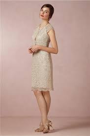 Knee Length Full Overlay Beige Lace Cocktail Party Mother Gowns Short Cap Sleeves Sheath Mother Of Mother Of The Bride Dresses Bride Reception Dresses Dresses