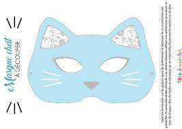 Masques d'hygiène / masques faciaux médicaux (masques chirurgicaux, masques op, éventuellement dotés d'une fenêtre transparente). Masque De Chat A Imprimer Avec Tete A Modeler