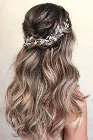 45 Perfect Half Up Half Down Wedding Hairstyles Wedding Forward Hair Styles Wedding Hair Half Long Hair Styles