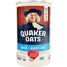 Quaker Oats Quick 1 Minute Oatmeal 42 Oz Canister Walmart Com In 2020 Oats Quaker Old Fashioned Oatmeal Quaker Oatmeal