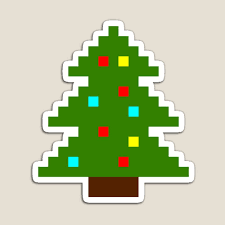 O Christmas Tree Pixel Art 2 Magnet By Akaiawa Pixel Art Art Christmas Tree