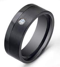 Obsidian Titanium Wedding Rings Cool Wedding Rings Wedding Ring Designs