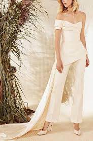 12 Non Dress Wedding Dresses For Brides Who Want Something Different Funky Wedding Dresses Chic Bridal Dress Wedding Dress Photoshoot