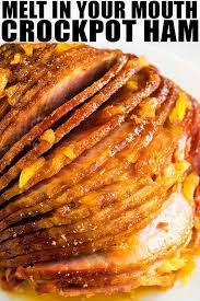 Slow Cooker Ham Recipe Quick Easy Best Homemade With Simple Ingredients This Precooked Spiral Slow Cooker Ham Recipes Slow Cooker Ham Ham Recipes Crockpot