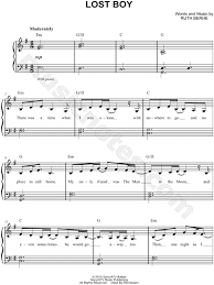 Ruth B Lost Boy Sheet Music Easy Piano In G Major Download Print Piano Sheet Music Free Piano Music Clarinet Sheet Music