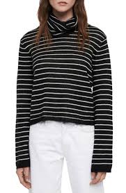 Black And White Striped Turtleneck Plus Size Marty Stripe Roll Neck Sweater Main Color Black White Roll Neck Sweater Striped Turtleneck Ladies Turtleneck Sweaters