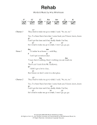 Chords ratings, diagrams and lyrics. Rehab Sheet Music Amy Winehouse Guitar Chords Lyrics