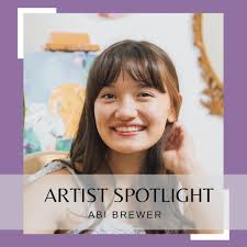 ARTIST SPOTLIGHT] 🔲 Abigail Brewer, @abibrewerfineart, Tuscaloosa, AL •  “As a mixed media painter, I like to use various materials including gold  leaf, resin, fabric, etc. to achieve extra texture and vibrancy
