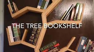 Let S Make A Sweet Bookshelf One That Sets A Calm And Natural Ambiance The Video Above Will Walk Through The The Tree Bookshelf Bookshelves Diy Bookcase Diy