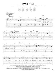 I Will Rise Easy Guitar Tab Print Sheet Music Now