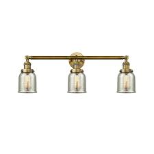 Innovations Lighting Bell 3 Light 30" Bath Vanity Light Deco Swirl/Satin  Gold
