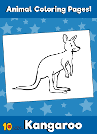 Simple kangaroos coloring page to print and color for free. Kangaroo Coloring Page Animal Coloring Pages 10 Minutes Of Quality Time