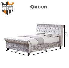 Farmhouse, rustic, industrial, lodge, coastal, classic, country Queen King Bed Frame Velvet Fabric Grey Silver Upholstered Vs Pu Leather