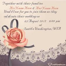 The online christmas card maker gives you the choice of accessing photos stored on your computer, phone, and social media accounts. Free Online Wedding Invitation Card With Name Maker
