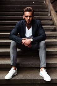 Dresswellbro Suits And Sneakers Mens Fashion Blazer Mens Outfits