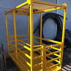 Customized Steel Safety Crane Lift Man Cage with Roof ...