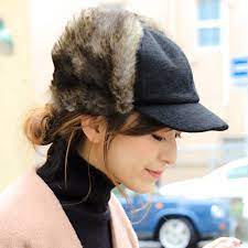 キャップ ニット生地フライトキャップ イチヨンプラス 帽子通販 帽子 キャスケット フライトキャップ