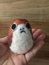 Felted Mini Porg Needle Felting Projects Felting Projects Felt