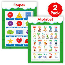 Everything you need to decorate your classroom with a donut theme. 2 Pack Alphabet Abc Poster Chart Shapes Poster Perfect Homeschool Supplies Classroom Decorations Stunning Educational Posters For Toddlers Wall Homeschool Kindergarten Laminated 18x24 Buy Online In