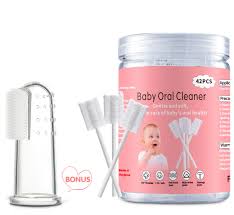 Carefully open your baby's mouth and insert your finger inside. Baby Tongue Cleaner Baby Toothbrush 42pcs Disposable Infant Toothbrush Clean Baby Mouth Gauze Gum Cleaner Toothbrush Baby Oral Cleaning Stick Dental Care For 0 36 Month Baby Free 1 Finger Toothbrush Buy Online In Bahamas