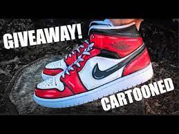 Watch husband watches wife take massive cock! Giveaway Custom Cartoon Jordan 1s Chicago Jordan Vincent Youtube