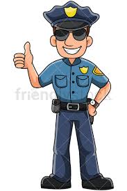 Male Police Officer Thumbs Up Vector Cartoon Clipart Friendlystock Female Police Officers Police Officer Man Clipart