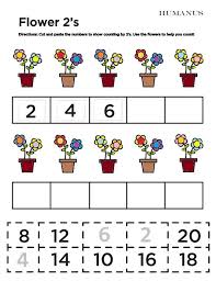 Flower 2 S A Free Counting By 2 S Worksheet For Kids Worksheets For Kids Counting In 2s Free Kids