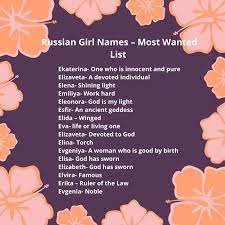 Russian Girl Names Most Wanted List Girl Names Famous Boy Names Russian Girl