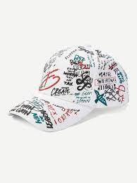 Men Graffiti Pattern Baseball Cap Shein Usa Baseball Cap Hats For Men Cap