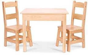 melissa doug tables chairs 3 piece set natural in 2021 kids table chair set wooden table and chairs solid wood table