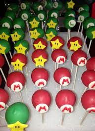 Super mario mushroom cake pops. Pin By Liz Leon On My Cakes Super Mario Birthday Party Mario Birthday Party Mario Bros Birthday