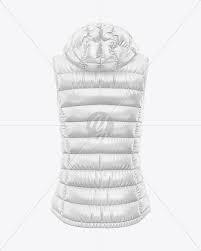 Download Matte Women S Down Vest W Hood Mockup Back View In Apparel Mockups On Yellow Images Object Mockups