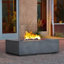 Real Flame Baltic 50 Inch Rectangle Natural Gas Fire Pit Table Glacier Gray T9650ng Glg Bbqguys Natural Gas Fire Pit Gas Fire Table Gas Firepit