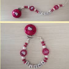 Attache Tetine Personnalise Hello Kitty 15 Frais De Port Gratuit Attache Tetine Personnalise Attache Tetine Tetine Personnalisee
