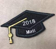 Graduation Cap Patch 4 Sizes Style 51 Choose Colors Iron On Or Sew On Felt Patch Jacket Patch Hat Jeans Tote Gr Felt Patch Patches Patches Jacket